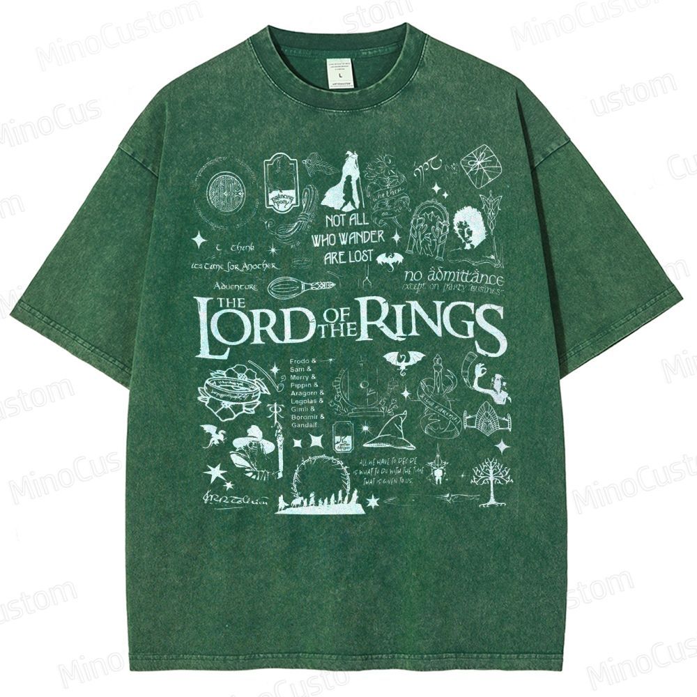 Lord of the Rings Collage Washed T-Shirt 