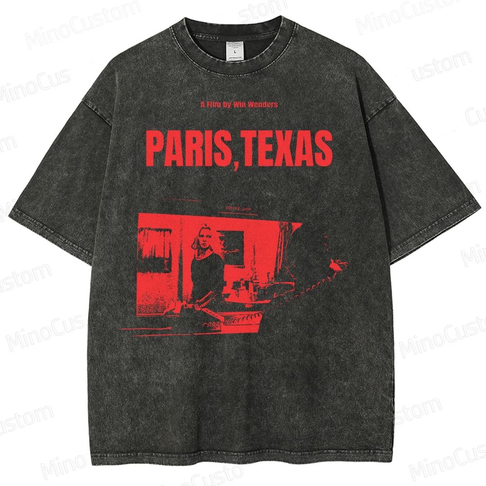 Wim Wenders Retro Film  Washed T-Shirt 