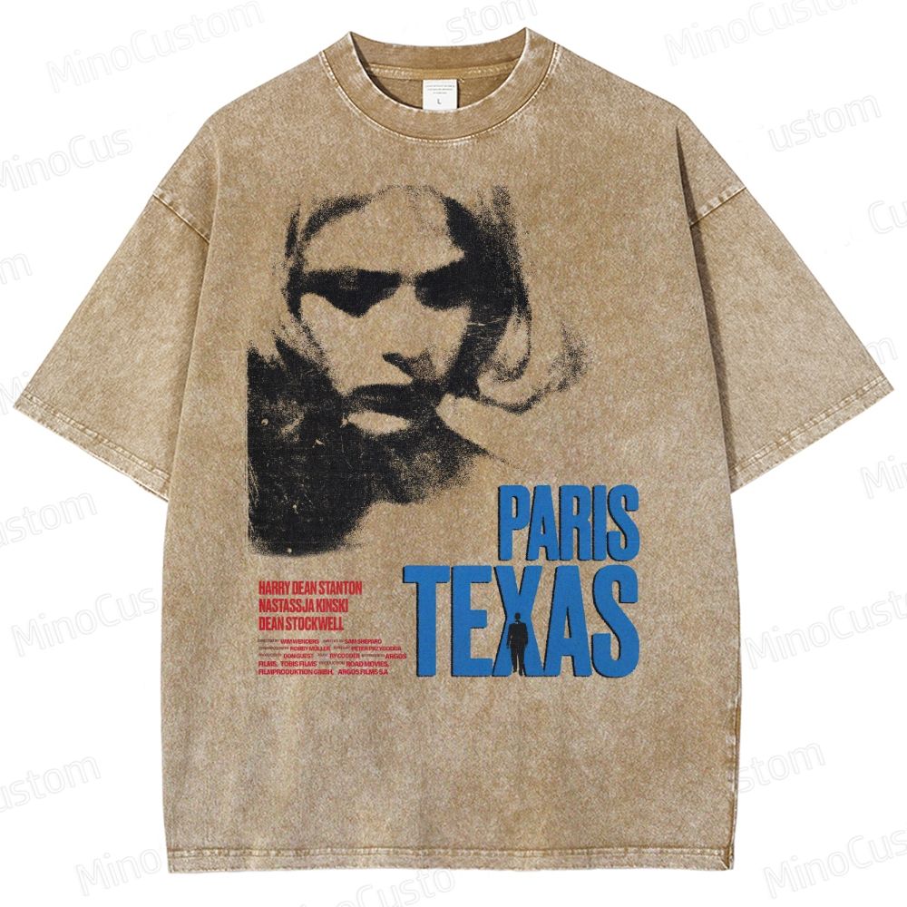 Paris, Texas Movie Poster Washed T-Shirt 