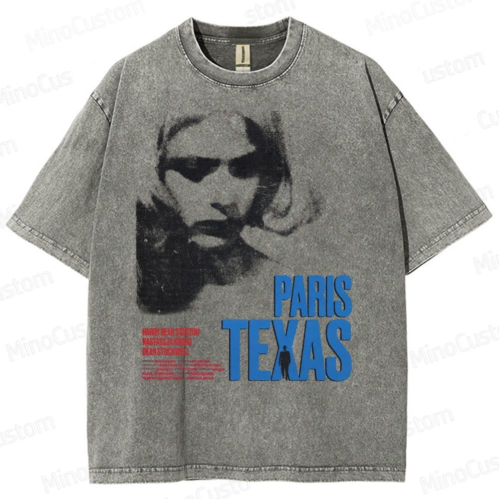 Paris, Texas Movie Poster Washed T-Shirt 