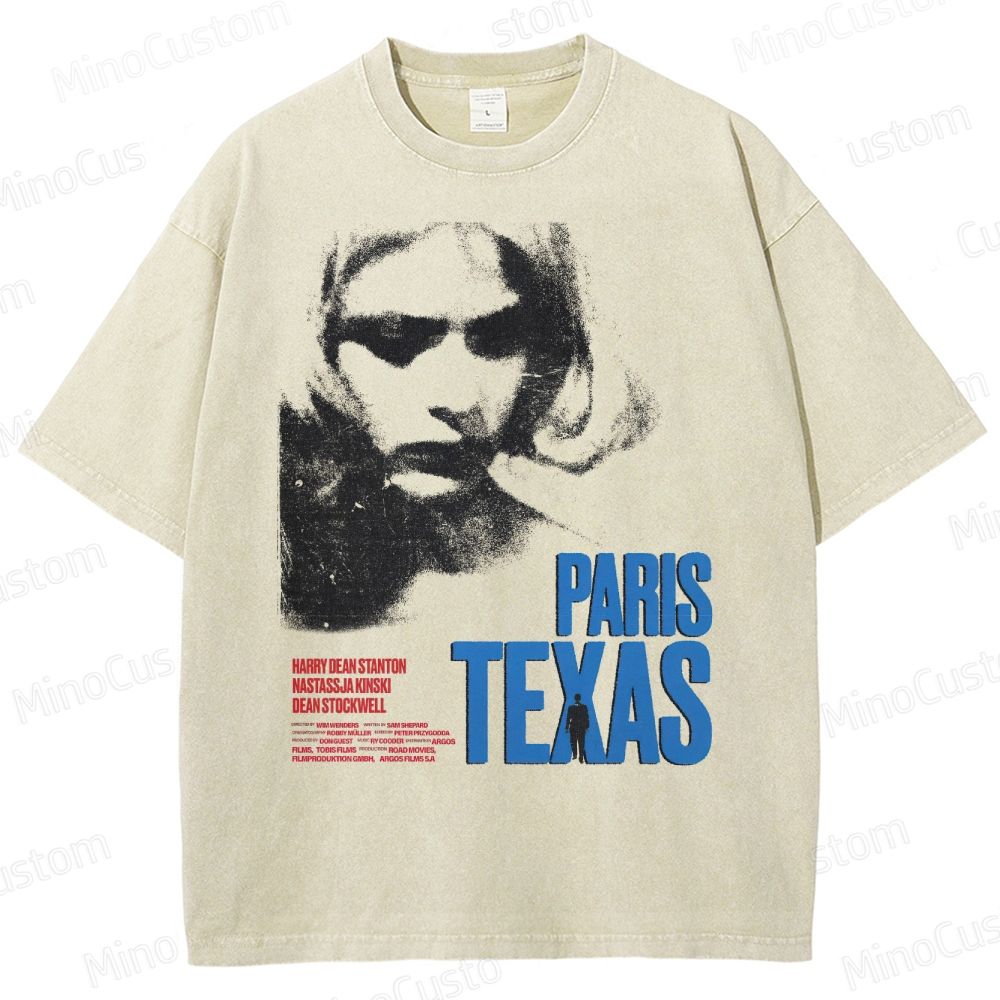 Paris, Texas Movie Poster Washed T-Shirt 