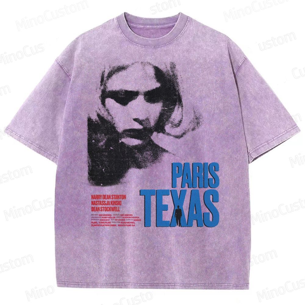 Paris, Texas Movie Poster Washed T-Shirt 