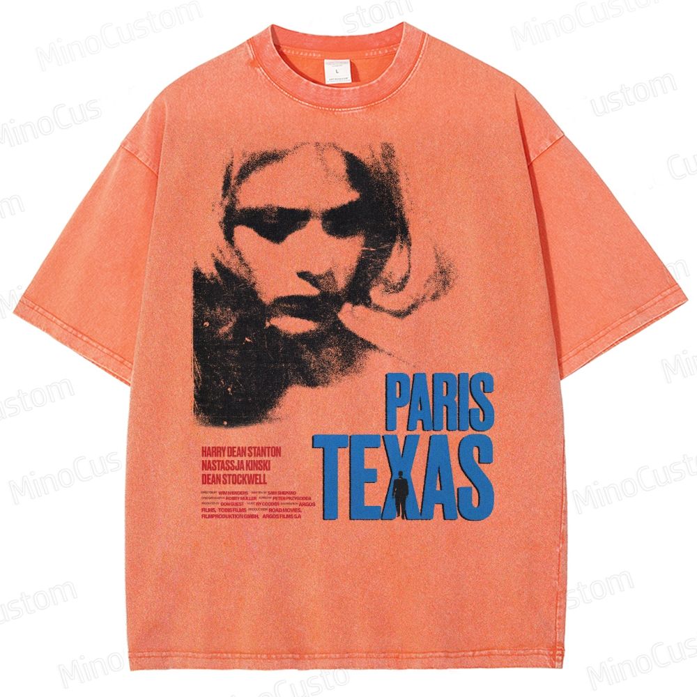 Paris, Texas Movie Poster Washed T-Shirt 