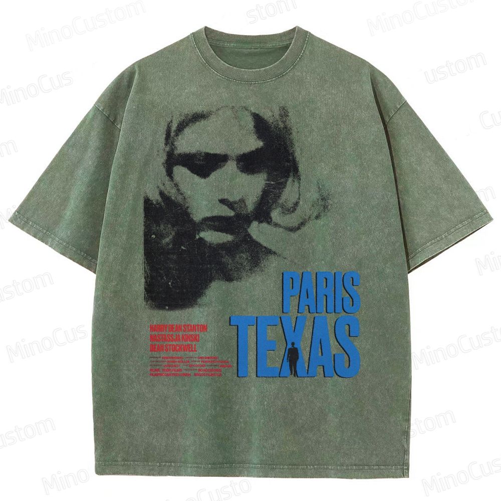 Paris, Texas Movie Poster Washed T-Shirt 