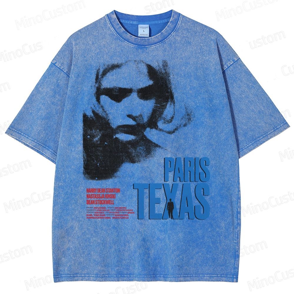 Paris, Texas Movie Poster Washed T-Shirt 