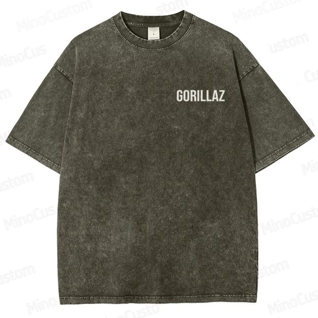 Vintage Washed Gorillaz Band Graphic T - shirt