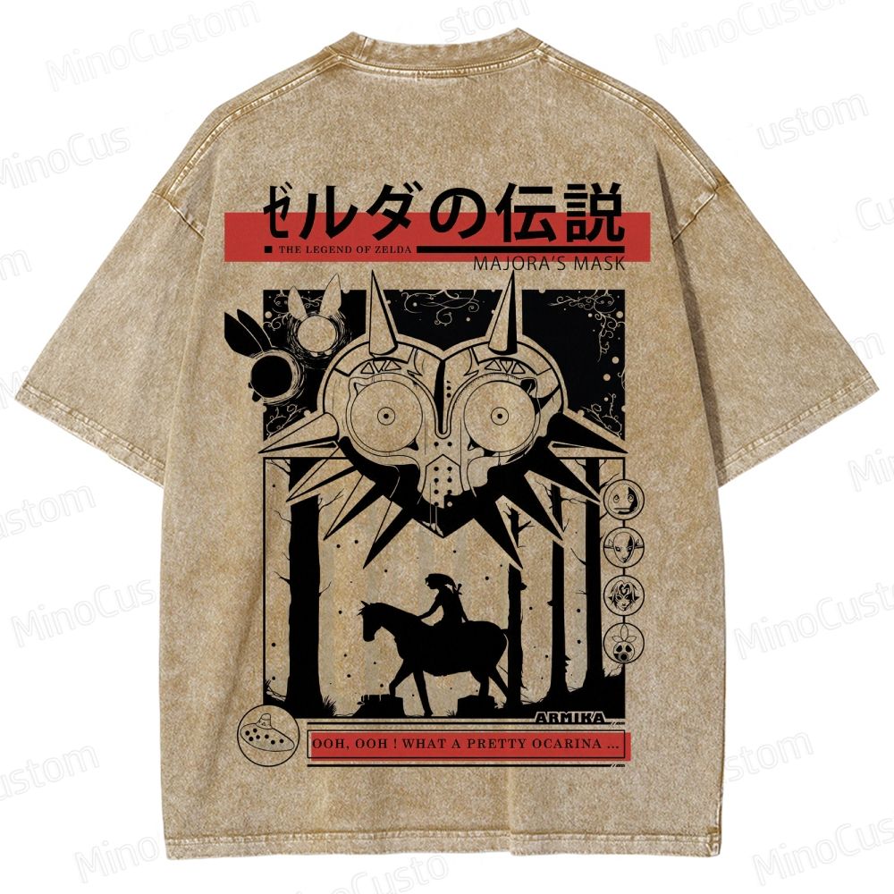 Vintage Washed The Legend of Zelda: Majora's Mask Graphic T - shirt