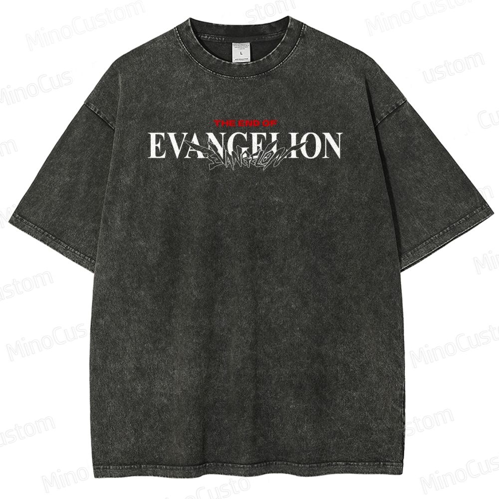 Vintage Washed Neon Genesis Evangelion: The End of Evangelion Graphic T - shirt