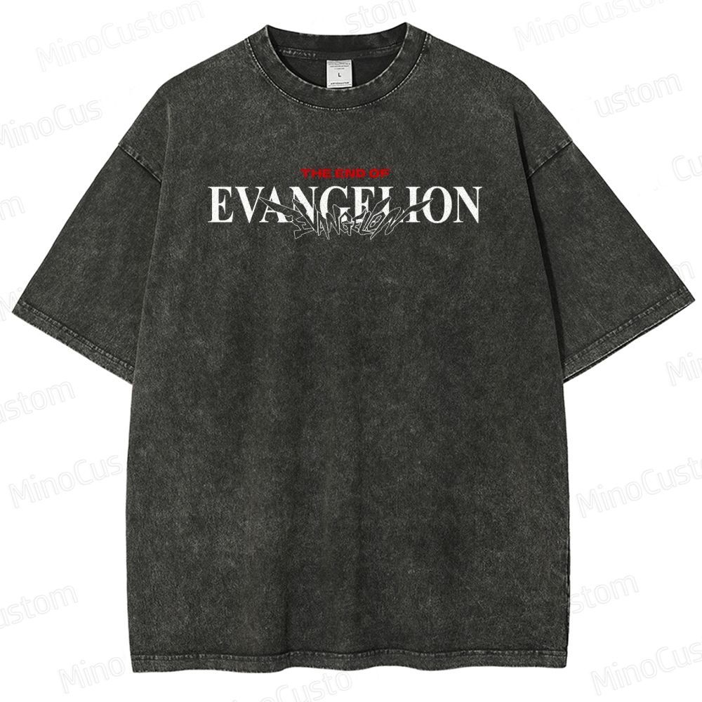 Vintage Washed Neon Genesis Evangelion: The End of Evangelion Graphic T - shirt