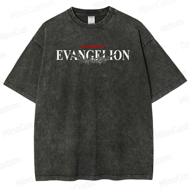 Vintage Washed Neon Genesis Evangelion: The End of Evangelion Graphic T - shirt