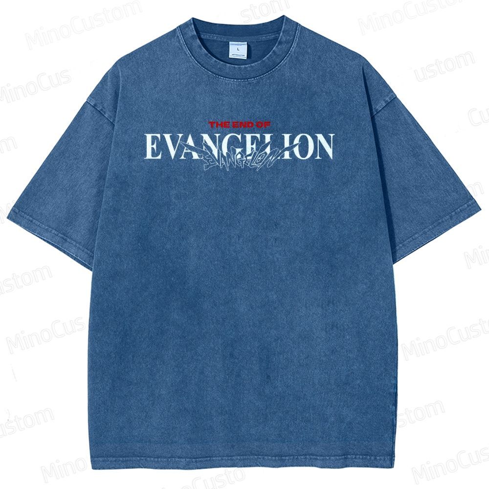 Vintage Washed Neon Genesis Evangelion: The End of Evangelion Graphic T - shirt