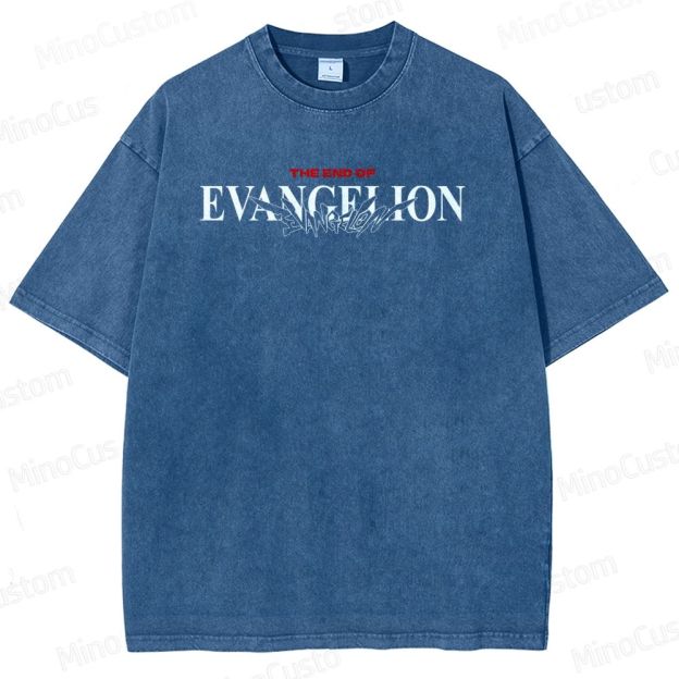 Vintage Washed Neon Genesis Evangelion: The End of Evangelion Graphic T - shirt