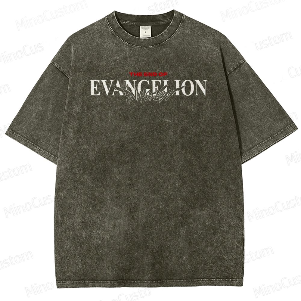 Vintage Washed Neon Genesis Evangelion: The End of Evangelion Graphic T - shirt