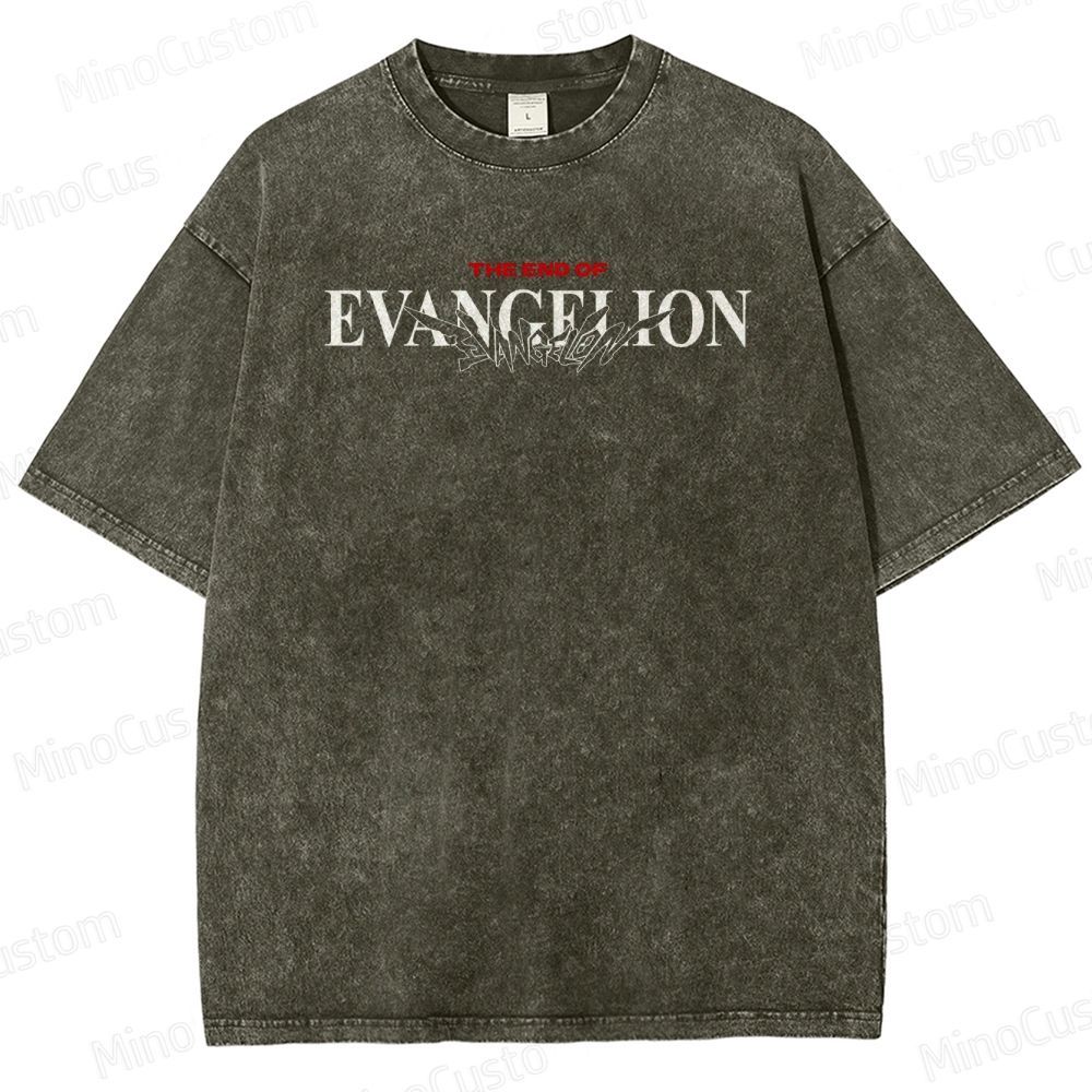 Vintage Washed Neon Genesis Evangelion: The End of Evangelion Graphic T - shirt