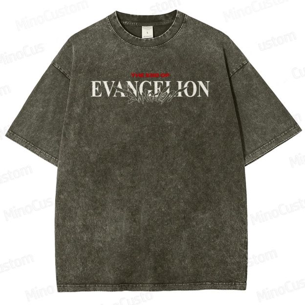 Vintage Washed Neon Genesis Evangelion: The End of Evangelion Graphic T - shirt