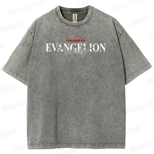 Vintage Washed Neon Genesis Evangelion: The End of Evangelion Graphic T - shirt
