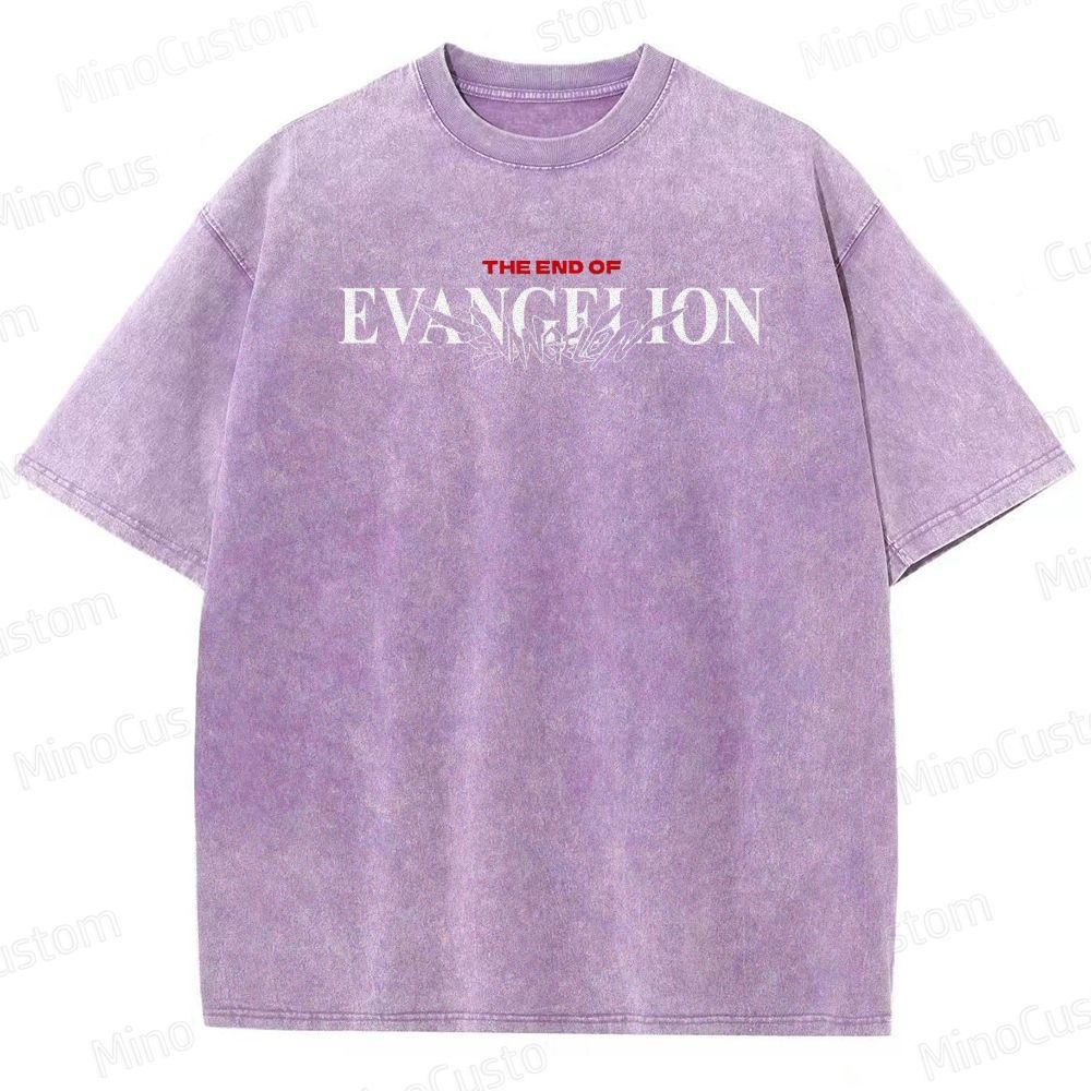 Vintage Washed Neon Genesis Evangelion: The End of Evangelion Graphic T - shirt