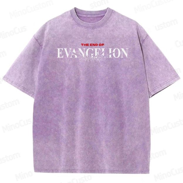 Vintage Washed Neon Genesis Evangelion: The End of Evangelion Graphic T - shirt