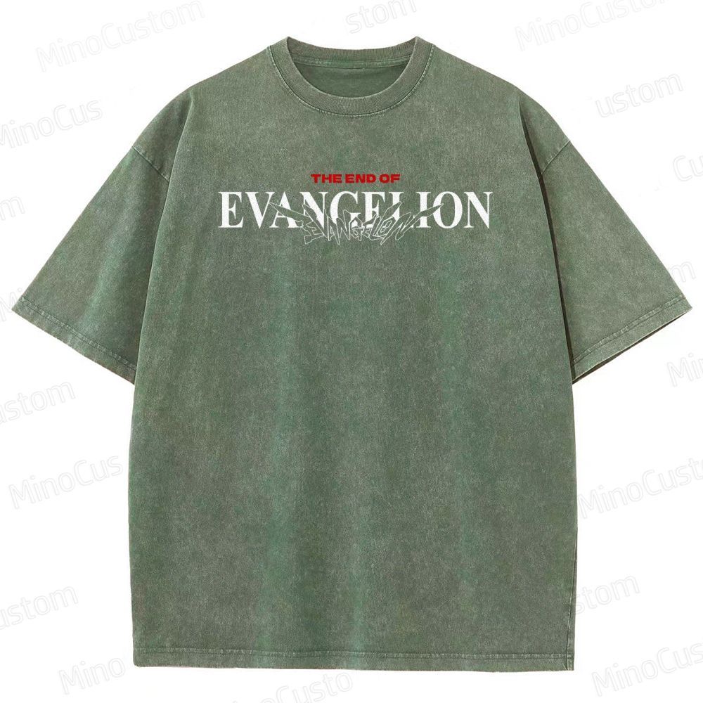 Vintage Washed Neon Genesis Evangelion: The End of Evangelion Graphic T - shirt