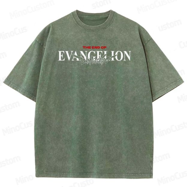 Vintage Washed Neon Genesis Evangelion: The End of Evangelion Graphic T - shirt