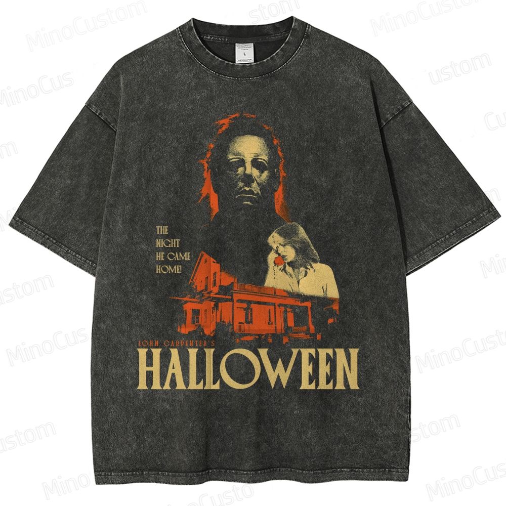 John Carpenter's Halloween Movie Graphic Washed T - Shirt