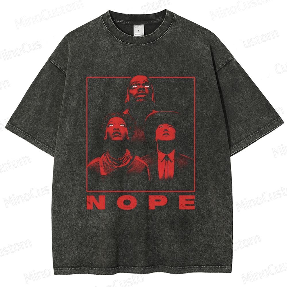 Nope Movie Graphic Washed T - Shirt