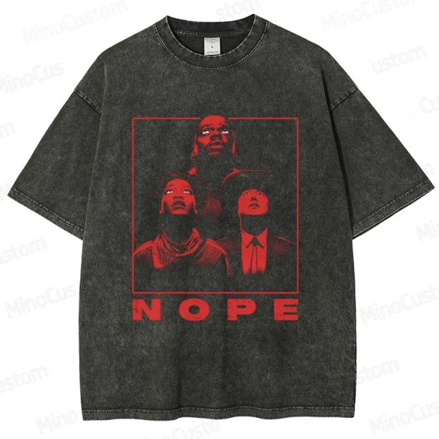 Nope Movie Graphic Washed T - Shirt