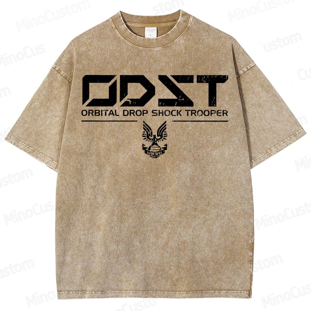 ODST White Vintage VintageDistressed T-shirt