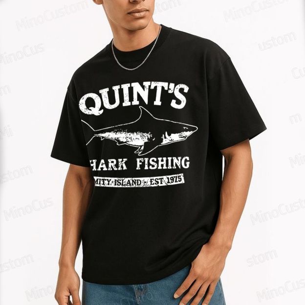 Quint's Shark Fishing Geek T- Shirt