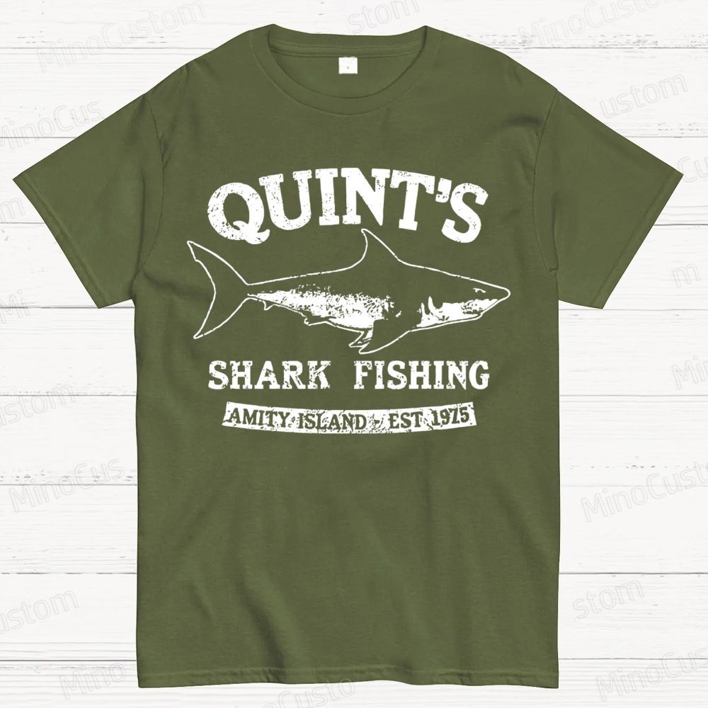 Quint's Shark Fishing Geek T- Shirt