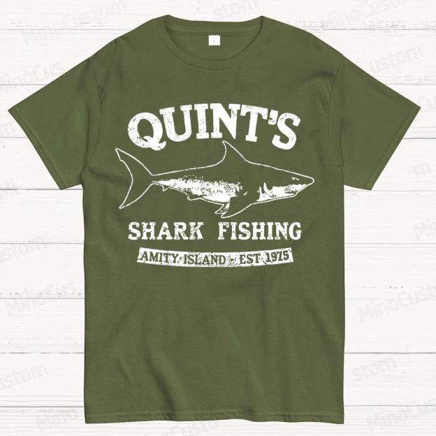 Quint's Shark Fishing Geek T- Shirt