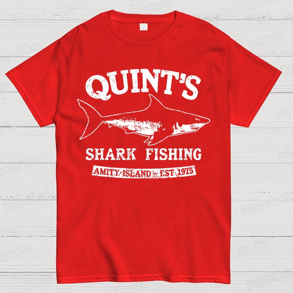 Quint's Shark Fishing Geek T- Shirt