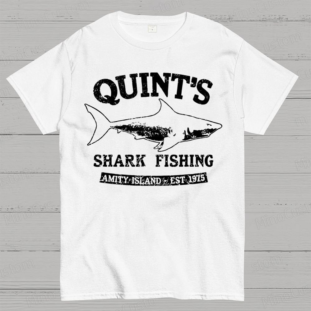 Quint's Shark Fishing Geek T- Shirt