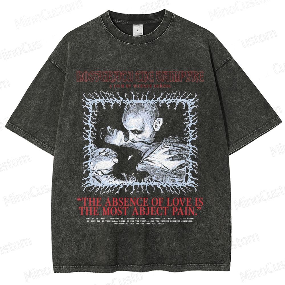 Vintage Washed Nosferatu the Vampyre Movie Quote Graphic T - shirt