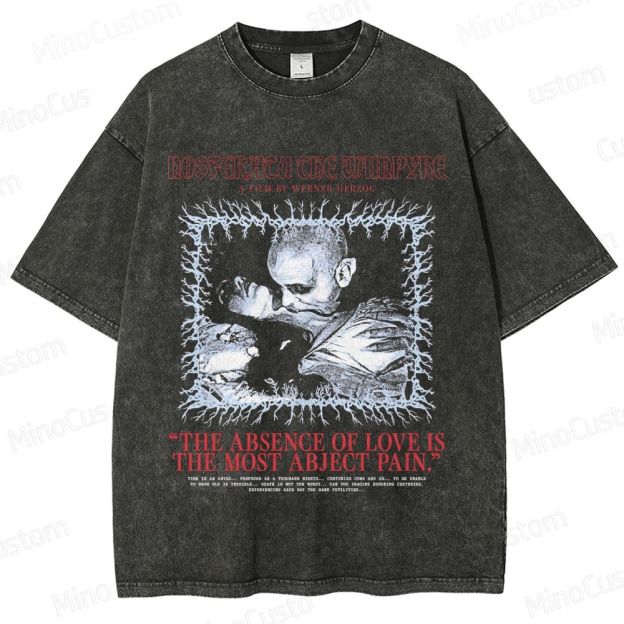 Vintage Washed Nosferatu the Vampyre Movie Quote Graphic T - shirt