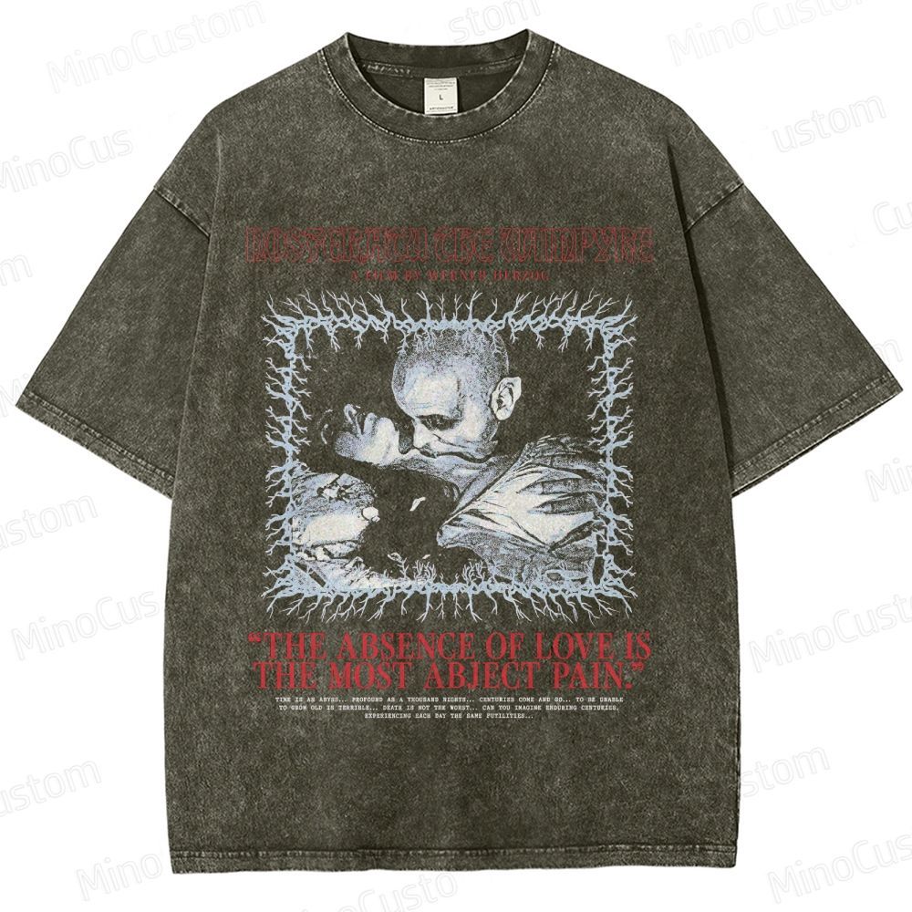 Vintage Washed Nosferatu the Vampyre Movie Quote Graphic T - shirt