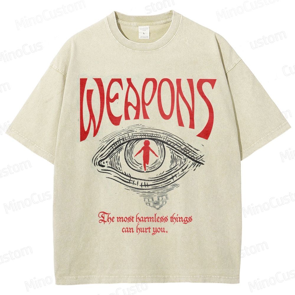 Vintage Washed Weapons Movie Graphic T - shirt