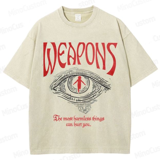 Vintage Washed Weapons Movie Graphic T - shirt