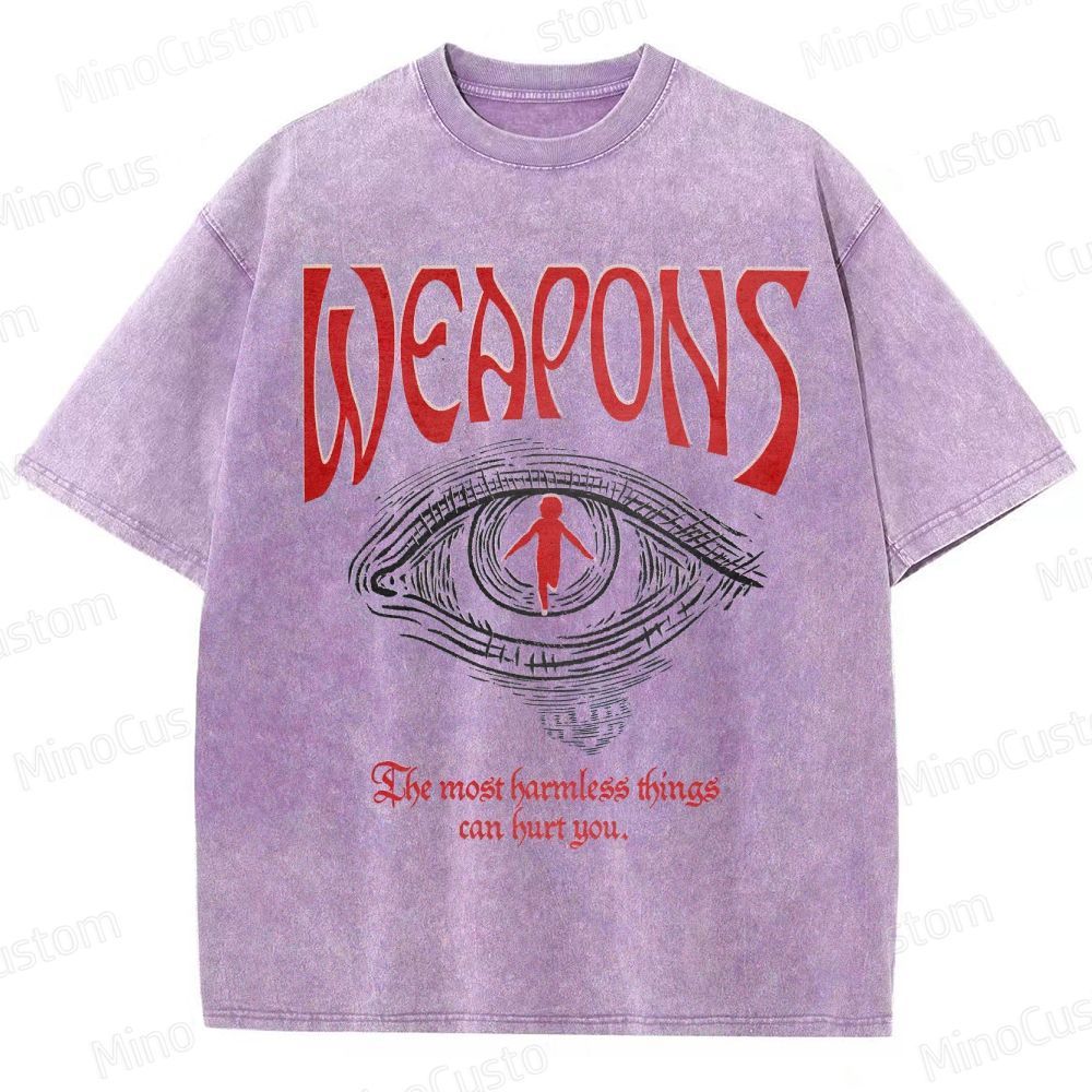 Vintage Washed Weapons Movie Graphic T - shirt