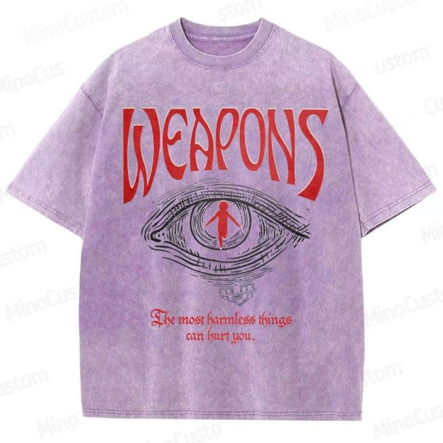 Vintage Washed Weapons Movie Graphic T - shirt