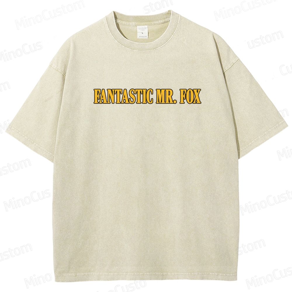 Vintage Washed Fantastic Mr. Fox Movie Graphic T - shirt