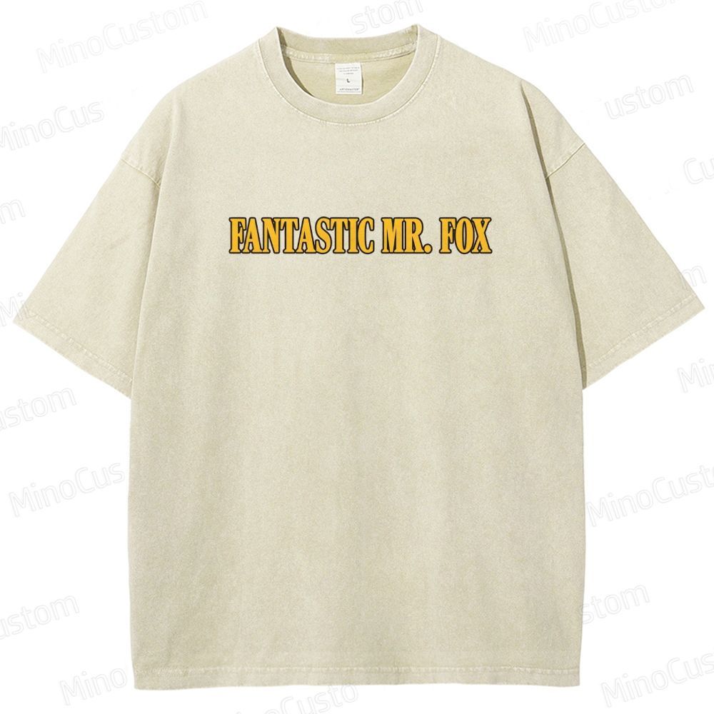 Vintage Washed Fantastic Mr. Fox Movie Graphic T - shirt