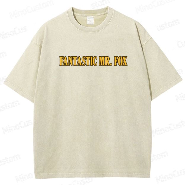 Vintage Washed Fantastic Mr. Fox Movie Graphic T - shirt