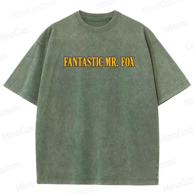 Vintage Washed Fantastic Mr. Fox Movie Graphic T - shirt