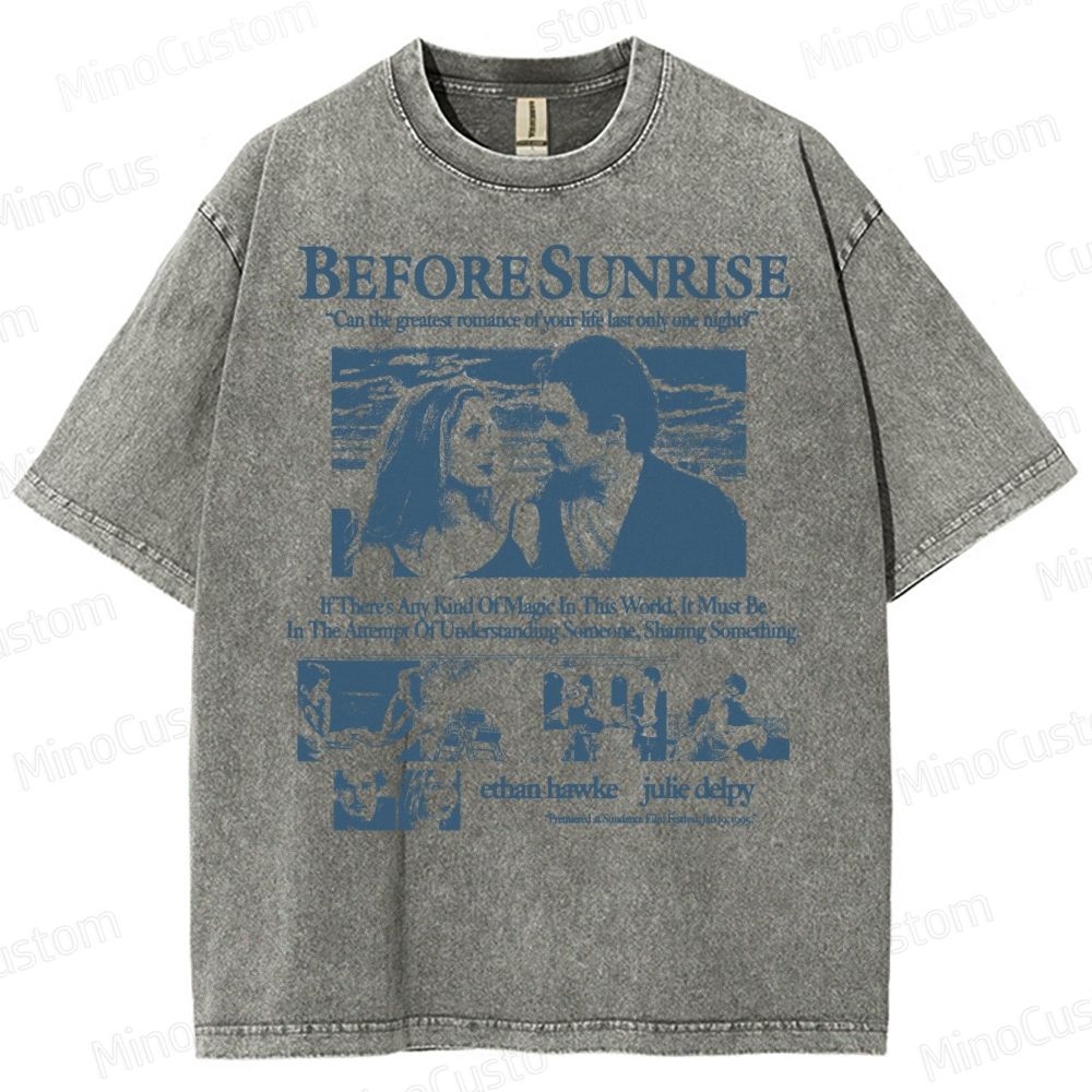 "Before Sunrise" Vintage Movie Washed T-Shirt