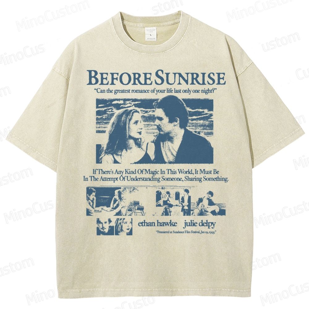 "Before Sunrise" Vintage Movie Washed T-Shirt