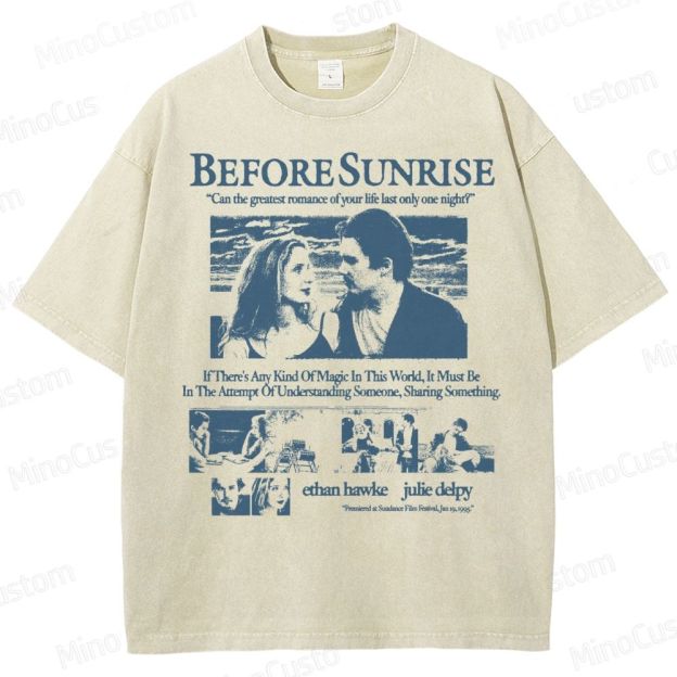 "Before Sunrise" Vintage Movie Washed T-Shirt