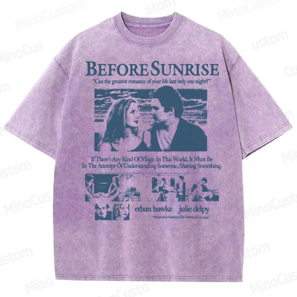 "Before Sunrise" Vintage Movie Washed T-Shirt
