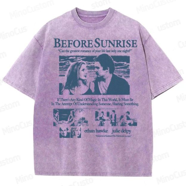 "Before Sunrise" Vintage Movie Washed T-Shirt