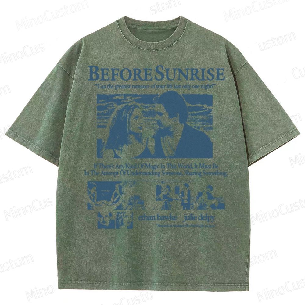 "Before Sunrise" Vintage Movie Washed T-Shirt